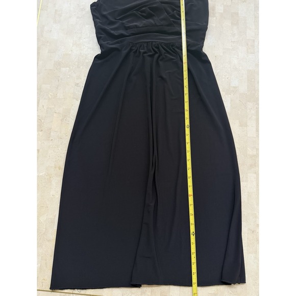 Lauren Ralph Lauren Maxi Dress Sz 6 Women's Black Classic Long Sleeveless Jersey - Picture 5 of 8